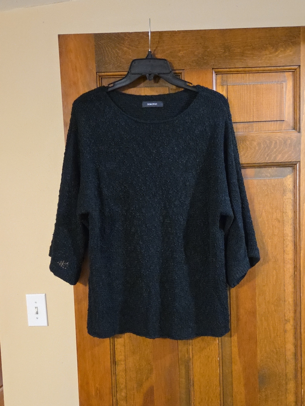 Dokotoo Women's Black Cozy Knit Sweater